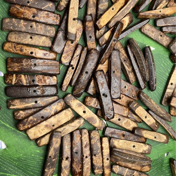LAST ONE VINTAGE Coco Coconut Shell Beads +Bonus Jewelry Making DIY Crafting Lot - Picture 5 of 15